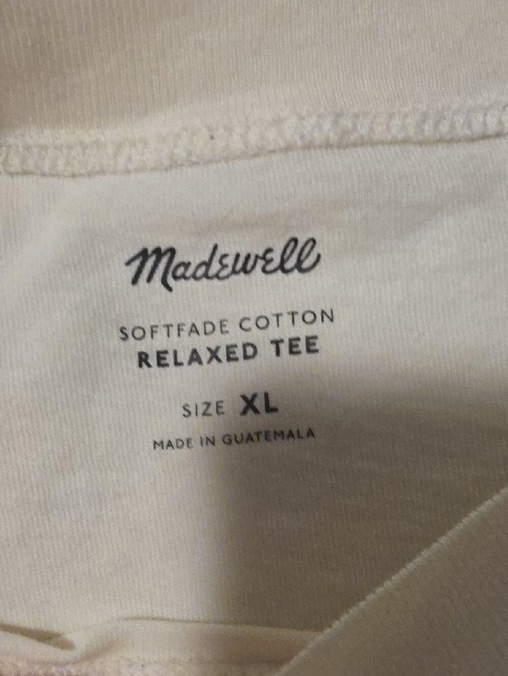 Madewell Light Cream Short-Sleeve Pocket Tee - Picture 2 of 4